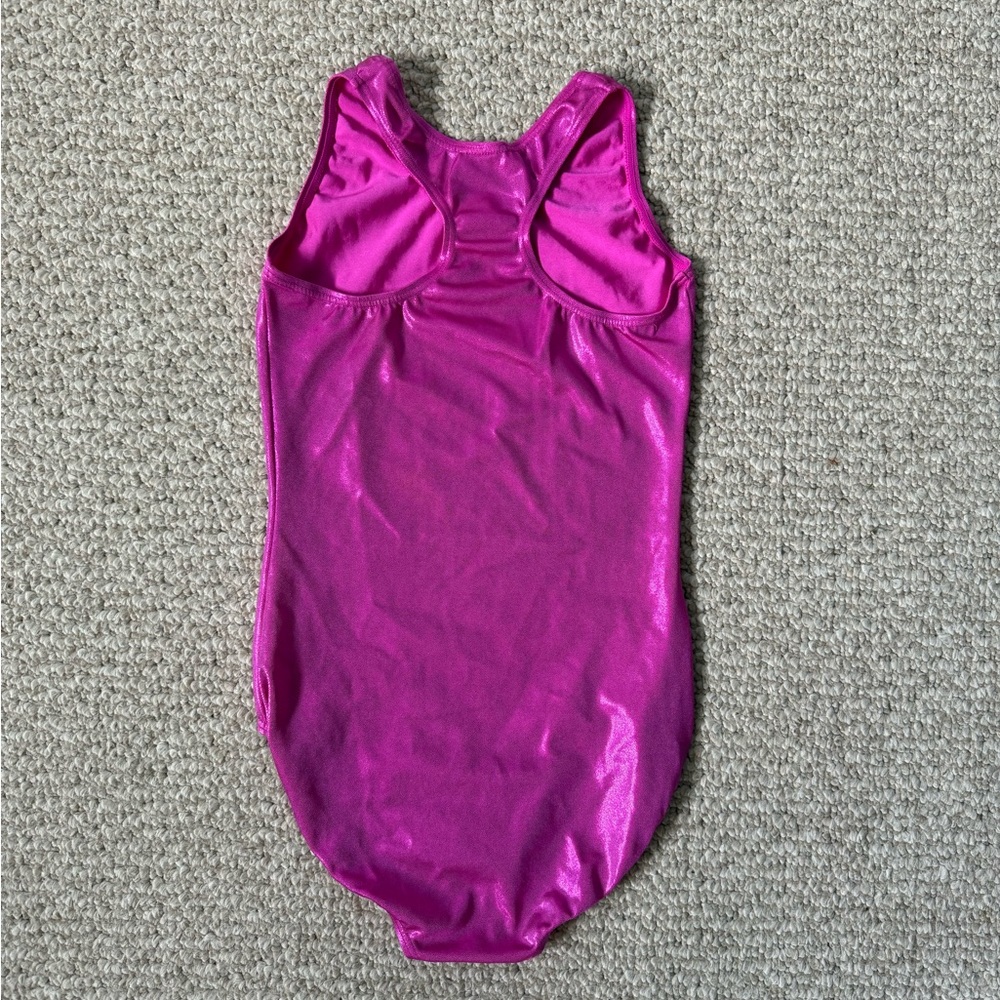 Metallic Pink Gymnastics Leotard Adult Small - Picture 3 of 3